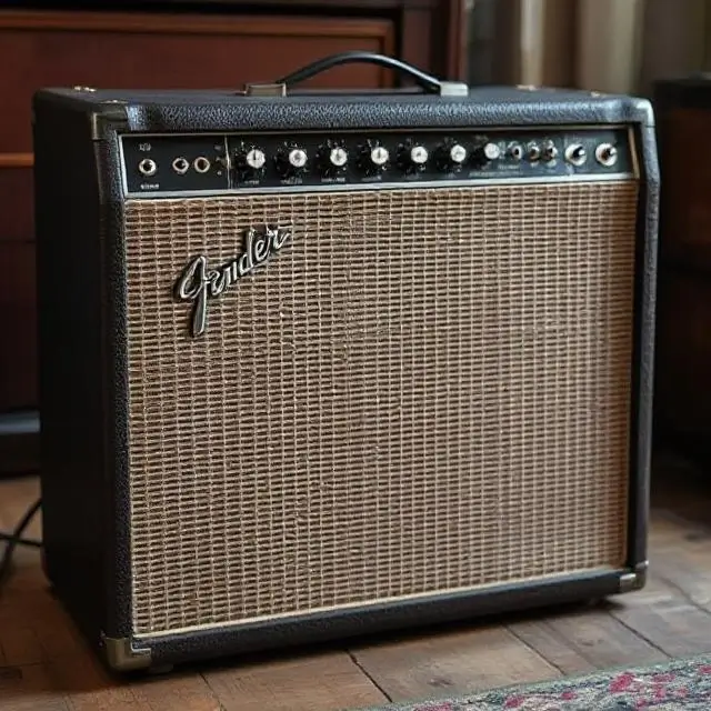 A vintage Fender amplifier.
