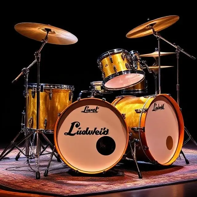 A Ludwig drum kit.